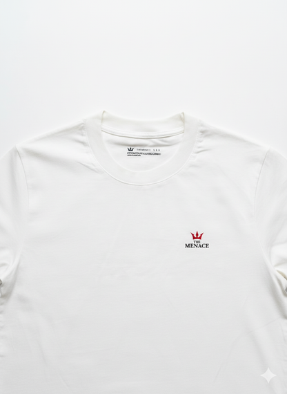 T-SHIRT THE MENACE BLANC